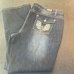 Earl Wide leg bedazzled Jeans